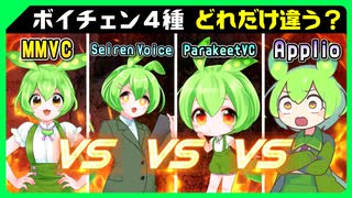 4種類のボイスチェンジャーでずんだもんボイスを比較【MMVC / SeirenVoice / ParakeetVC / Applio】