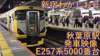 【廃止決定】新宿わかしお号 秋葉原駅発車映像 E257系5000番台【新宿わかしお】【秋葉原駅】