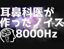 耳鼻科医が作った耳鳴用　8000Hz帯域ノイズ【作業用・睡眠用・勉強用BGM】