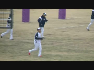 【スワローズ戸田二軍キャンプが寒そう】寒そう！ 高梨裕稔や小森航太郎など選手たちが寒空の中ランニング （ヤクルトスワローズ 戸田球場2024年2月2日）