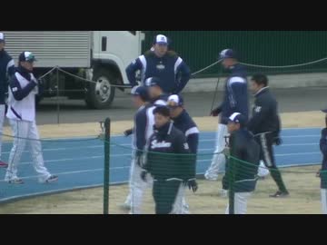 【スワローズ戸田二軍キャンプが寒そう】川端慎吾などベテランやルーキーの石原勇輝などランニングを終え参加（ヤクルトスワローズ 戸田球場2024年2月2日）