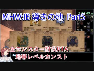 【MHW：IB】導きの地最大レベル全モンスター討伐RTA　ハンマー　4：39：51　part5