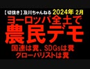 2024年2月情報　ヨーロッパ全土？　世界のメディアはどこも報道しない？　とりあげているのはSNSだけ？　