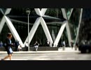 mixkit-people-walking-in-front-of-a-building-4169-large