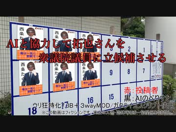 AIと協力して拓也さんを衆議院議員に立候補させる