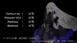 【SynthV AI 夢ノ結唱 ROSE（ボーカルスタイル比較１）】ガラスの華【緒方理奈（水樹奈々）】