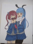 【ホロライブ】ぺこマリバレンタイン描いてみた【宝鐘マリン】【兎田ぺこら】