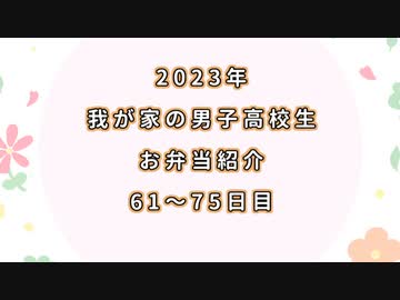 【総集編】我が家の男子高校生のお弁当紹介 ６１日目～７５日目