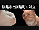 猫ミームで見る釧路市と釧路町・対立の始まり