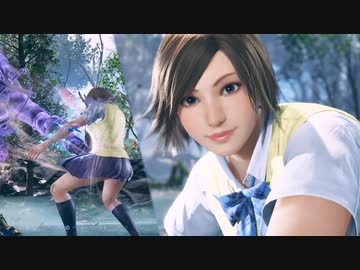 [鉄拳8 RYONA]制服風飛鳥にレイヴンが分身攻撃