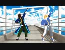 ［狼音アロ＆虎牙音おゆぽ］ハッピーシンセサイザ［UTAUカバー＋MMD］