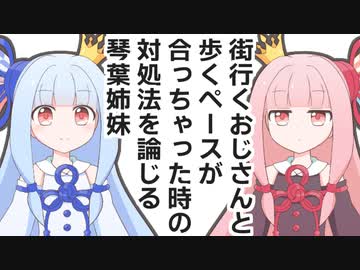 街行くおじさんと歩くペースが合った時の対処法を論じる琴葉姉妹【ソフトウェアトーク劇場】