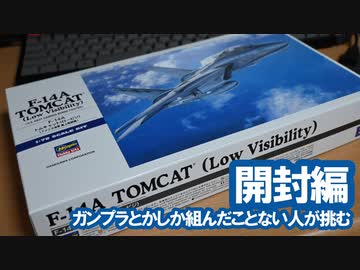 ガンプラとかしか組んだこと無い人が挑む本格プラモ 開封編  / ハセガワ F-14A トムキャット (ロービジ) [VOICEROID]