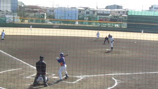 NTT東 火ノ浦 明正（れいめい〜専大）を内野フライに抑える国士舘大 中西 健登（4年・国士舘）【練習試合NTT東日本 対 国士舘大学2024年2月17日】