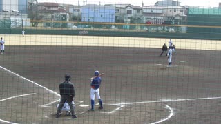 NTT東 道原 慧（駒大苫小牧〜立大）が上手いバントを見せる【練習試合NTT東日本 対 国士舘大学2024年2月17日】