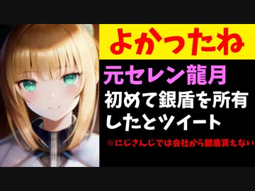 元セレン龍月、にじさんじでは決して手に入らない銀盾取得を報告しファンに感謝を述べる【Dokibird/エリーラ/エニカラ】