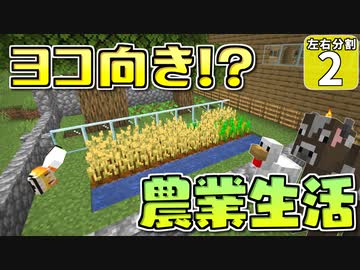 【マイクラ】左右分割クラフト ！？#２【ゆっくり実況】