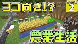 【マイクラ】左右分割クラフト ！？#２【ゆっくり実況】