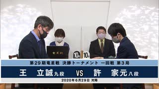 ＜竜星戦アーカイブ＞第29期 竜星戦 決勝トーナメント 1回戦 第3局 王 立誠九段 vs 許 家元八段