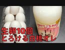 【完全栄養】【生存報告】　生卵10個にとろける白桃オレ混ぜたら最高のプロテインが完成しました774日目