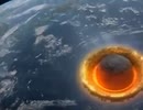 地球に直径400kmの隕石が72000km／hの速度で吹っ切れたとき