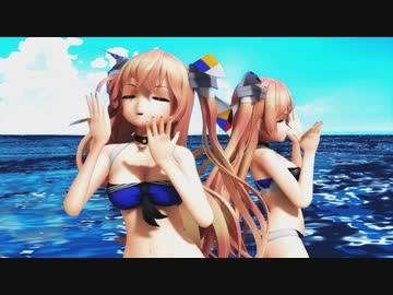 【MMD艦これ】夏のフレッチャー姉妹【水着】