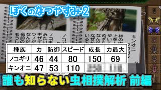 【TAS】ぼくのなつやすみ２ 虫相撲データ集　前編