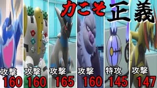 【ポケモンSV】攻撃・特攻種族値TOP6で固めた構築が最強説【ゆっくり実況】