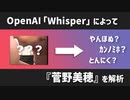 第367位：AI書き起こしソフトで『菅野美穂』を解析した