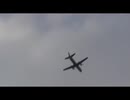 JR八鹿駅上空を飛行するSaab 340B