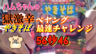 【ハムの人】激辛ペヤングやきそば最速チャレンジ56秒46RTA