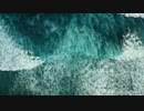 Aerial footage of waves.
