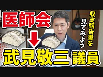 【日本医師会と武見敬三議員】どれくらいの金額だろうか？