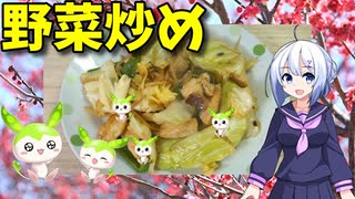 【VOICEVOX No.7】  こんなのでいいのだ!!  鶏のササミとキャベツとピーマンとモヤシを使った「野菜炒め」を作ります!!