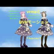 BOOTHの品紹介＊vrmaとBVH＊モデルなどの紹介用モーション(ダンスには向きません)趣味投稿の範囲内でよければご利用下さい