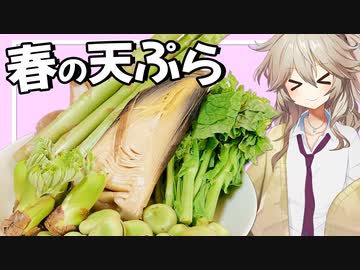 【料理】春の揚げたて天ぷら祭！〜春野菜＆桜エビのかき揚げ〜【VOICEVOX春日部つむぎ】