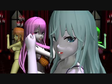 【MMD】ghost三姉妹と従姉妹たちが一堂に集まったらnightmareな光景になっちまっただ【動画配布動画】
