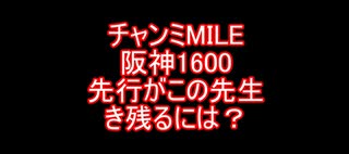 チャンミMILE阪神1600先行がこの先生き残るには