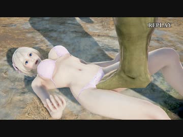 オークに敗北し、股間を踏まれて感じてしまう姫騎士ちゃん【リョナ】