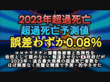 気になったニュース【誤差わずか0.08%】2023年の超過死亡予測値は死亡者数が確定してから発表されていた【死者が多すぎて後出しジャンケン】