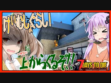 【ボイスロイド実況】世紀末バイクからの刑務所へ！！予想外から攻め込んでくる大量のゾンビたち！！【7daystodieα21借金生活#15】