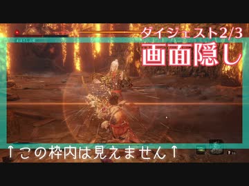 【実況】画面を8割隠して全ボス撃破するSEKIRO part2/3