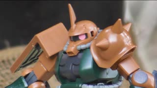 アウトドアガンプラ　HGUC ザクⅡFS型(ガルマ・ザビ専用機)を作る