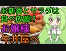 お嬢様ずんだもん、牛丼屋へ行く