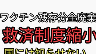 ワクチン有料化に伴い残存分は全部破棄。被害者救済制度縮小　国民には知らせない政府