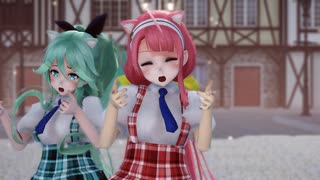 【MMD/艦これ】 cham式江風、山風で「DECO*27 -  ラビットホール」 【covered by 月野】