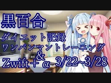 【ダイエット記録】ワンパンマントレーニング＆Zwift＋α　3/22～3/28【琴葉姉妹】