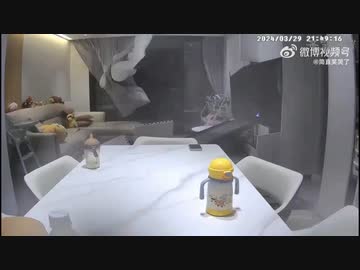 ホモと見る突風で壊れる中国のマンション