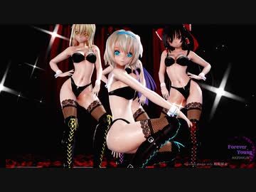 【東方MMD】霊夢・魔理沙・アリス・鈴仙で「Forever Young」1080P