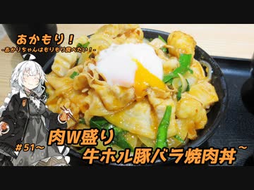 あかもり！#51～肉W盛り牛ホル豚バラ焼肉丼～【伝説のすた丼屋】